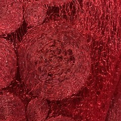 Designer Red Coil Circles High End Speciality Fabric 54×30”