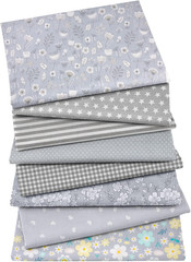 8pcs Fat Quarter Fabric Bundles 100% Cotton 20” x 20”Quilting Cotton Craft Fab