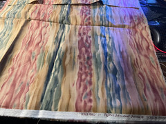 Renderings by Hoffman Golden Brown & Multocolor Striped Cotton Fabric 1/2 yard