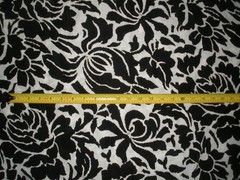 #524 Black White Large Roses Floral 60″ x 40″ New