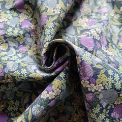 Liberty/Wm Morris Floral on Navy Japanese Cotton Shirting – NO METALLIC