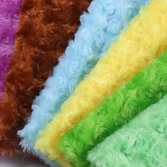 Floral Flower Fluffy Fabric Rose Faux Fur Material Upholstery DIY 100*160CM Long