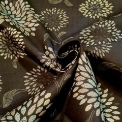 Tonal Florals on Deep Indigo Japanese Cotton Dobby