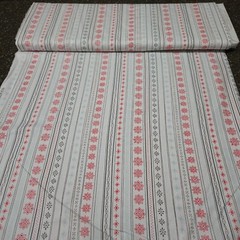 Snowflake Stripe BTY Ink & Arrow Red Blue Black on White