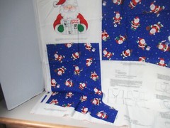 “SPORTY SANTA SHORTS” & SHIRT APPLIQUE FABRIC PANEL Cut and Sew CRANSTON NEW