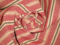 Americana Vintage Collection Red Black Tea Dye Dobby Stripe Homespun Fabric