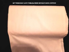 100% Cotton Fabric BTY 36″ Roc-Lon Permanent Press Unbleached Pre-Shrunk Muslin