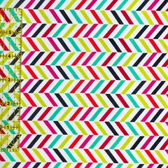 Chevron Striped Fabric Tutti Tango 71468 by AMF 44” long x 45″ wide 100% Cotton