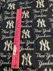 VTG 2015 MLB New York Yankees Logo Print by Fabric Traditions 29″X18″ BTFQ