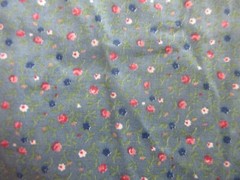 Vintage Cranston Print Works Teal Calico Small Floral Cotton Fabric 1 yd + 33″