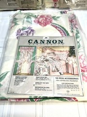 Floral Ribbon 90’s Cannon MontiCello Fabric NOS (3) 45″x108″ Total 11.25 Yards