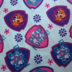 Paw Patrol Skye Pup Power Blue Character Cotton Fabric 44″ By The Yard