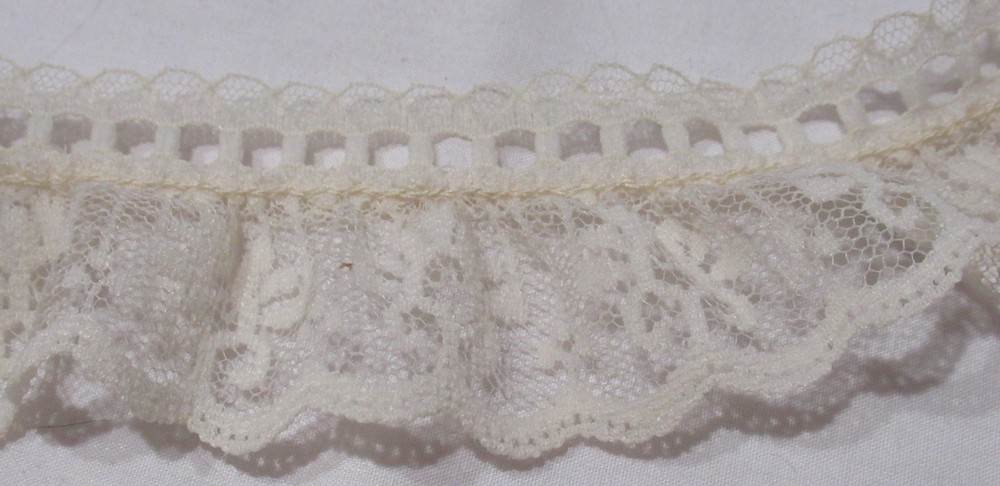 QUEEN CRAFT 100% Polyester By The YARDAGE Off-White Cream Natural LACE #63516