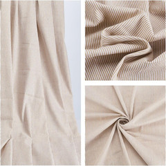 2 Yards Woven Ticking Striped Fabric, 72 X 60 Inch Beige Line Pattern Soft Table
