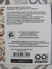 NIP Better Homes & Gardens 100% Cotton FLORAL GREYS / Tan 2 Yards Precut FABRIC