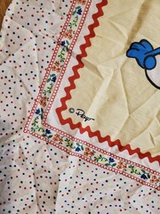 Vintage Smurfs Fabric Panel – Child Baby Quilt Blanket Cotton 43″ x 33″