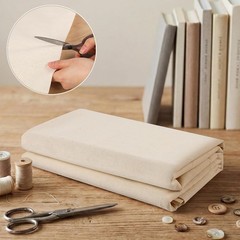 100% Cotton Unbleached Muslin Fabric 63″ x 1.3 Yard Medium Weight Cotton Yardage