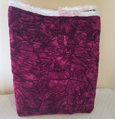 Fabric Faux Crushed Velvet Red Wine 56″X52″