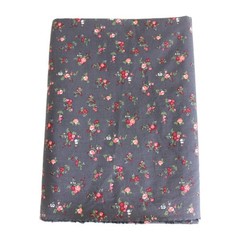 Vintage Charcoal Rose Ditsy Fabric 3 Yards Cotton Blend 49×108″ Cottage Floral