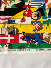 Hi-Fashion Fabrics “Small World” cotton childs olympic sports design 36″ x 44″