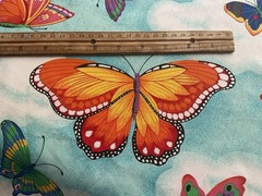 Fabric Blue Sky Butterfly 44”x 446”By Cranston print work 315