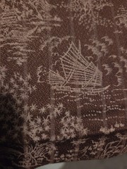 VTG CHINOISERIE Soverign Textiles Fabric Brown/Cream/Sewing/Craft/Home/44″/BTY