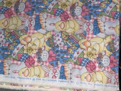 By 1/2 Yd Vintage Timeless Treasures Easter Fabric 1996 Spring #14 Bunnies BTHY