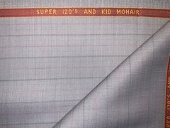 S.T. Dupont Light Gray 70% Super 120s & 30% Mohair English Suiting 3.2m 230g/m