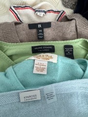 Lot of 21 Cashmere Sweaters Assorted Colors Flawed Upcycle Crafter Cutter 10 Lbs