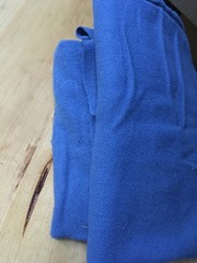 Vintage Blue Wool Herringbone Fabric Remnant Lot – Woven Suiting 1lb 7oz