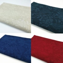 Jacquard Floral Fabric 40% Cotton and 60% Linen Cloth Ethnic Retro 135*50cm