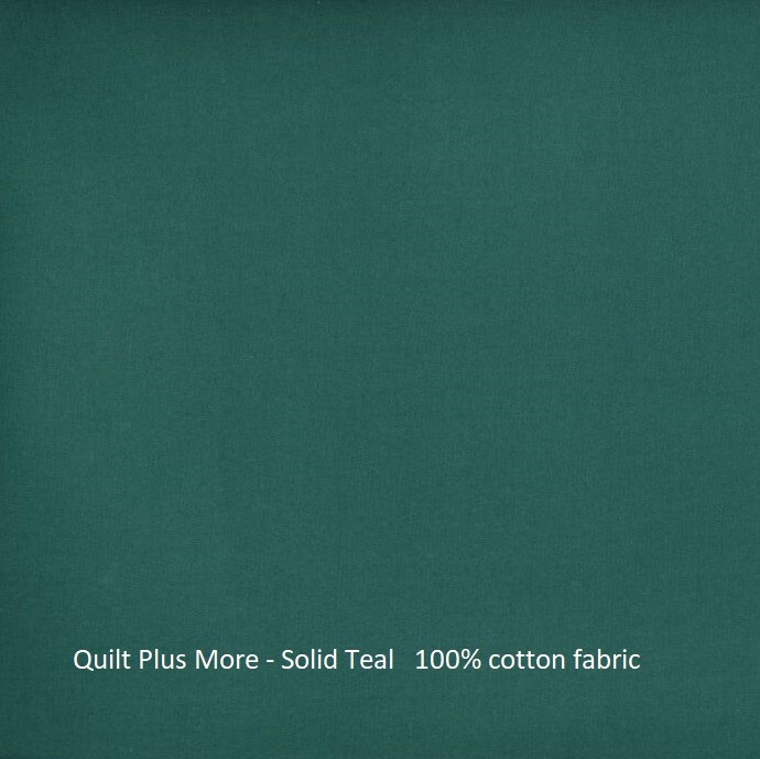 Solid Teal 100% Cotton Fabric by the 1/4 yard