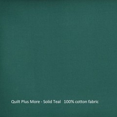 Solid Teal 100% Cotton Fabric by the 1/4 yard