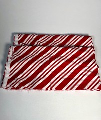 Flannel Fabric JOANN Red White Candy Cane Stripe 42” x 176” 4.89 Yards