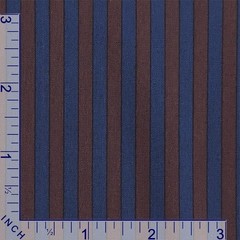100% Cotton Fabric by Yard Brown Blue Stripe Sewing, Quilts, DIY Crafts Textile