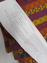 Anzea Upholstery Fabric Enterprice Circles Purple Yellow 4.5 yds Germany
