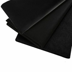 Lot Felt Fabric Adhesive Sheet Black Multipurpose Sticky Glue Velvet Sheet 8×12″