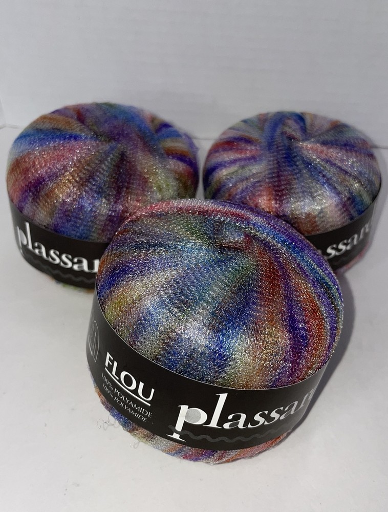 plassard FLOU Polyamide 3 X 25g 108m Rainbow Multi Color 110 127