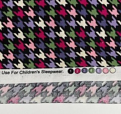 David Textiles Fabric Geometric Black Pink Purple Green Remnant 60″ x 40″ Sewing