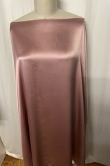 Rare 100% 40mm Silk Charmeuse Heavyweight Dusty Rose Pink Fabric 1 Yd Long 55″ W