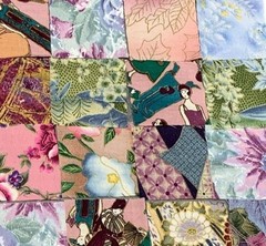 Precut 2″ Quilt Squares 132 Pieces Cotton Gold Silver Thread Fabric Sewing