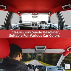 Suede Headliner Fabric 36″x60″ Foam Back for Car Roof Repair DIY Red US