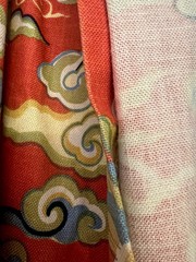 Vintage Larsen? 115” Sq Panel Woven Printed Upholstery Fabric Auspicious Clouds