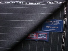 100% WOOL SUITING FABRIC CROWN CLASSIC IN “Charcoal” MADE IN ENGLAND = 3.5 m.