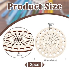 PH PandaHall 2pcs Wooden Embroidery Floss Organizer Cross 139x4mm, Beige