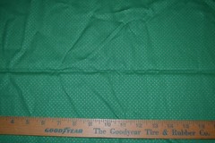 Cotton fabric, green with gold dots print, 43″ x 3 yards, preshrunk