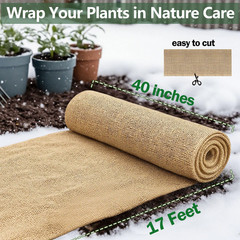 40″ X 17 Feet Burlap Fabric Roll – Burlap Fabric by the Yard, Natural Jute Garde