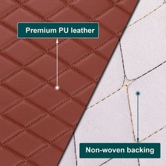 63″ W Quilted Vinyl Faux Leather Foam Backed Car Headliner Upholstery By Yard