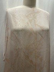 100% French Silk Georgette Python Snake Skin Blush Pink Fabric By The Yard 46″ W