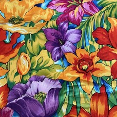 Paradise Collection Bright Colorful Flowers Lily Poppy Patricia Campbell 1.5 Y